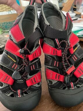 Keen Kids Black and Red Waterproof Sport Sandals